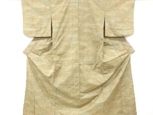 リサイクル　雨縞織り出し手織り紬単衣着物